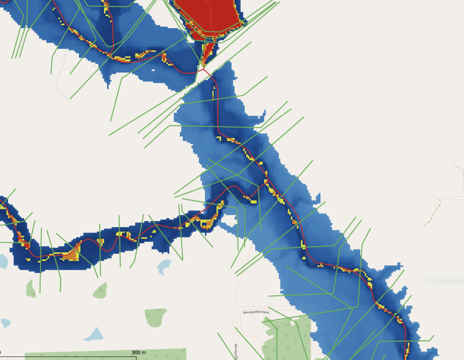 RAS2FIM hydraulic model inundation library for studied reaches